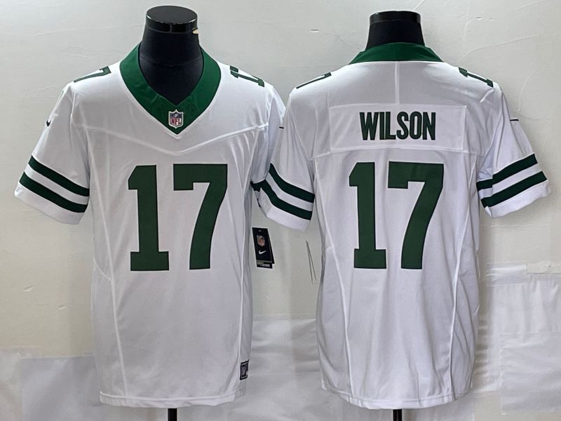 Men New York Jets #17 Wilson White Nike Throwback Player Game NFL Jersey->youth mlb jersey->Youth Jersey